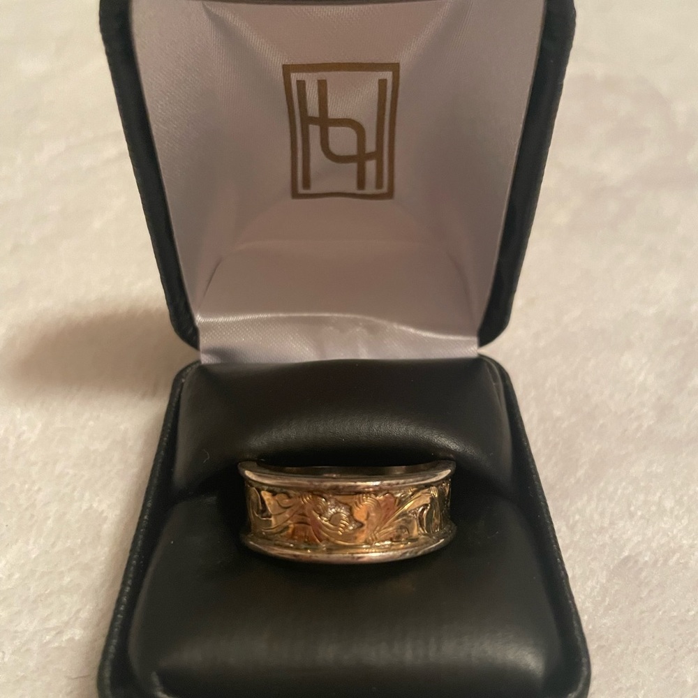 Hyo .925 Sterling Silver Ring - Gold filigree & Silver